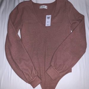 NWT Abercrombie V-Neck Sweater Bodysuit